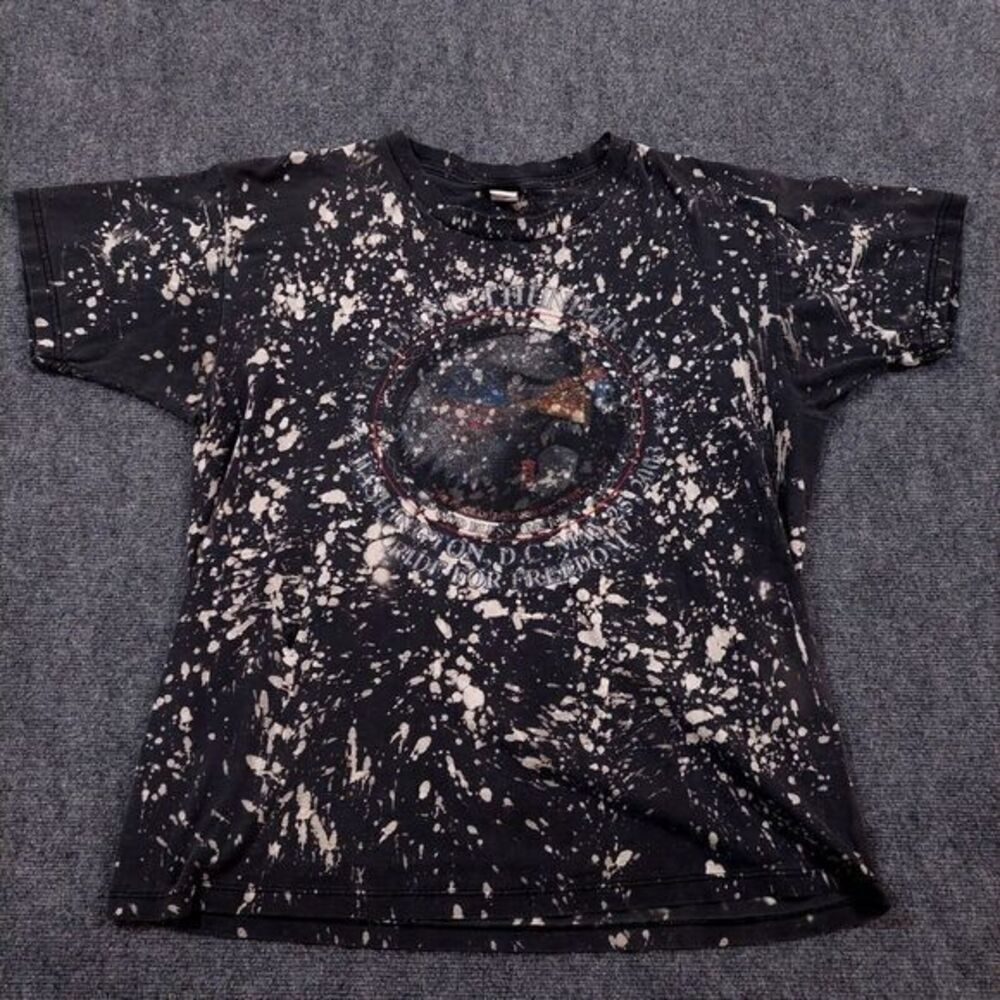 Vintage Harley Davidson T-shirt XL‎ Bleached AOP Made In USA 2003 Ft. Washington